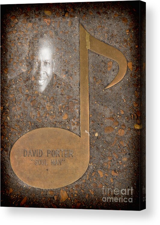 Jazz Acrylic Print featuring the photograph David Porter Note by Donna Greene