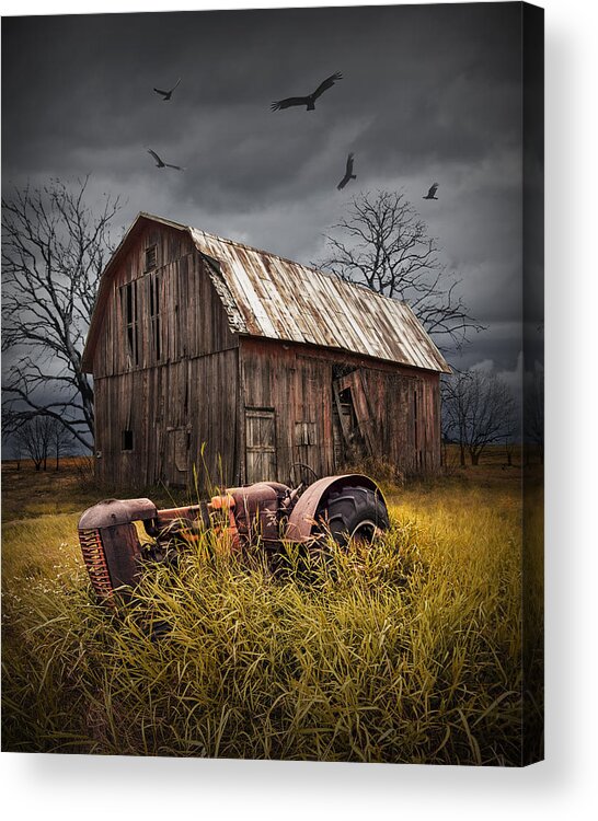 Art Acrylic Print featuring the photograph Death of a Small Midwest Farm by Randall Nyhof