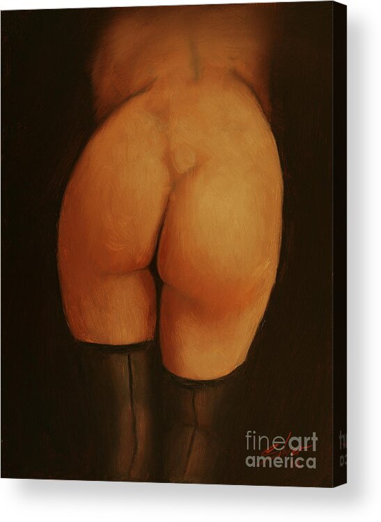 Paintings Acrylic Print featuring the painting Derriere by John Silver