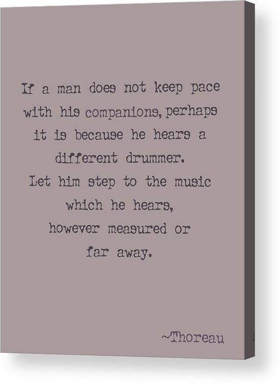 Different Acrylic Print featuring the digital art Different Drummer by Georgia Clare