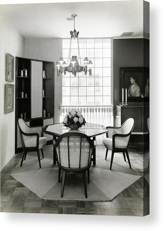 Dining Room Acrylic Print featuring the photograph Dining Room Designed By John And Earline Brice by Tom Leonard
