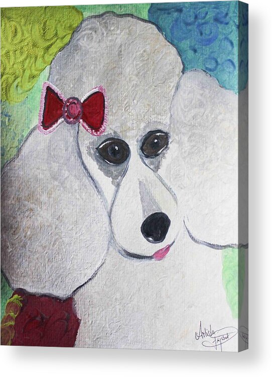 Art Acrylic Print featuring the mixed media Dog Lover by Artista Elisabet