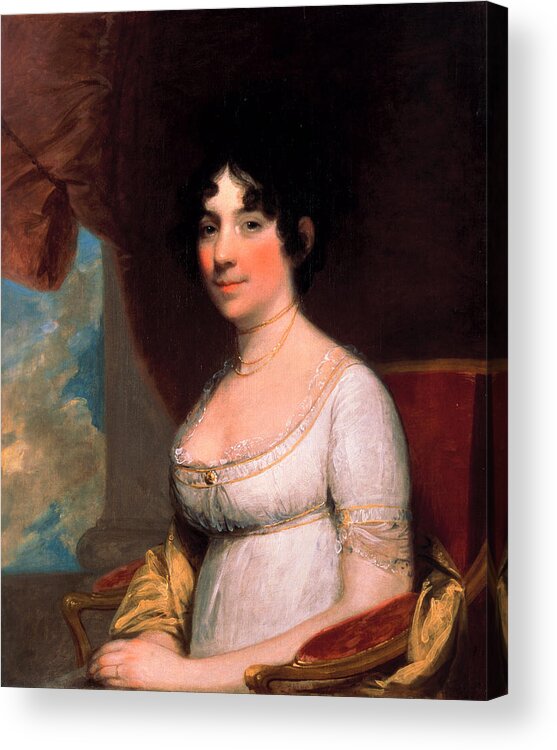 Gilbert Stuart Acrylic Print featuring the painting Dolley Payne Madison by Gilbert Stuart