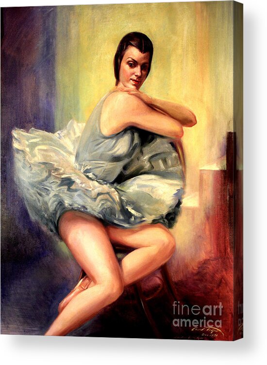 Dorothy Littlefield Acrylic Print featuring the painting Dorothy Littlefied by Art By Tolpo Collection
