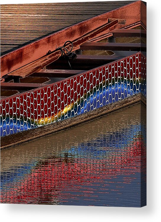 Dragonboat Acrylic Print featuring the photograph Dragonboat by Hella Zaiser