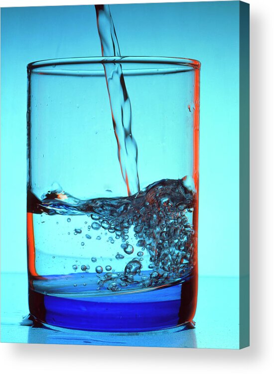Water Acrylic Print featuring the photograph Drinking Water Pouring Into A Glass by Adrienne Hart-davis/science Photo Library