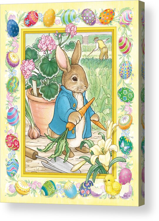 Easter Acrylic Print featuring the digital art Easter Bunny by Randy Wollenmann