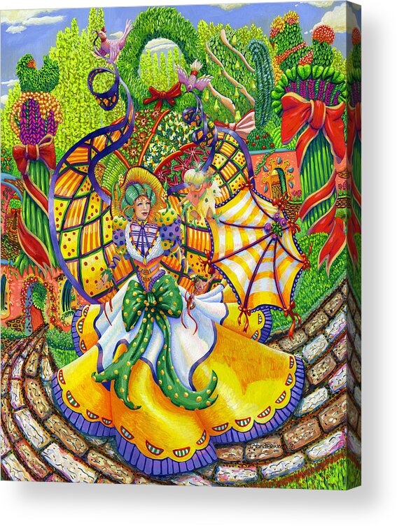 Angel Acrylic Print featuring the painting English Garden Fairy Angel by Jacquelin L Westerman