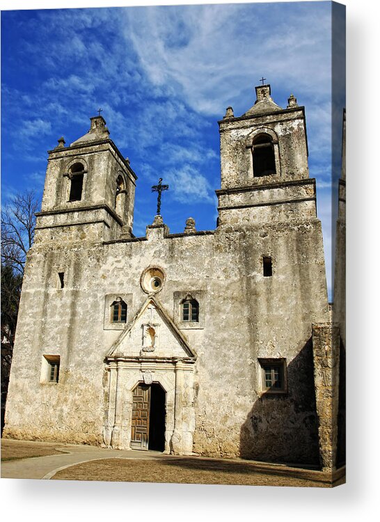 Religion Acrylic Print featuring the photograph Entrance to Mission Concepcion by Lincoln Rogers