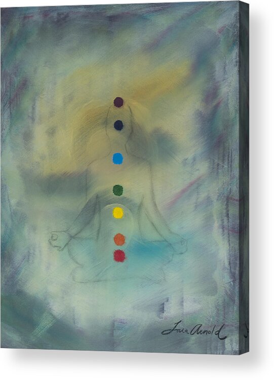 Yoga Acrylic Print featuring the painting Essence of Zen by Tara Arnold