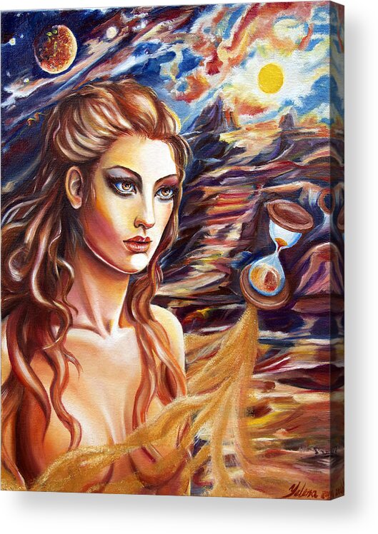 Time Acrylic Print featuring the painting Eternity by Yelena Rubin