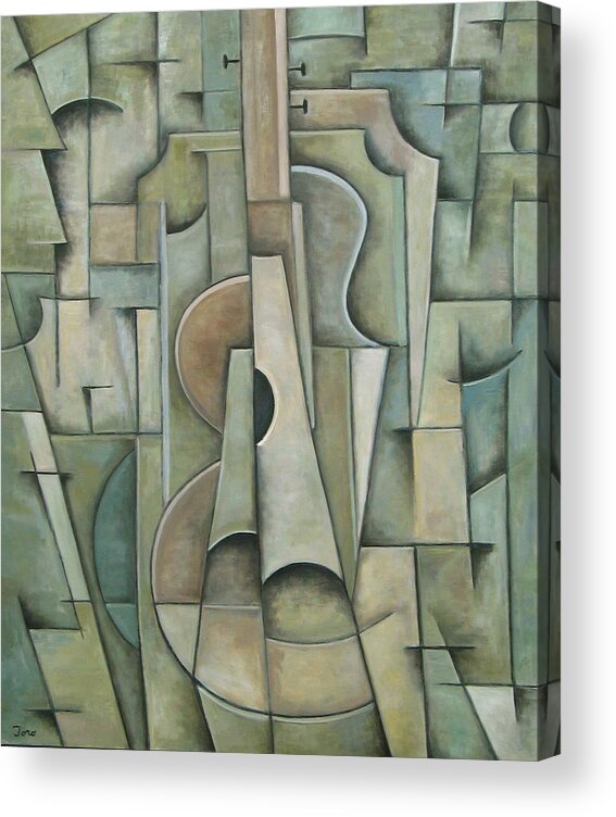 Cubism Acrylic Print featuring the painting Etude 3 by Trish Toro