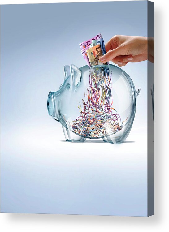 Euro Acrylic Print featuring the photograph Euro Savings Crisis by Smetek