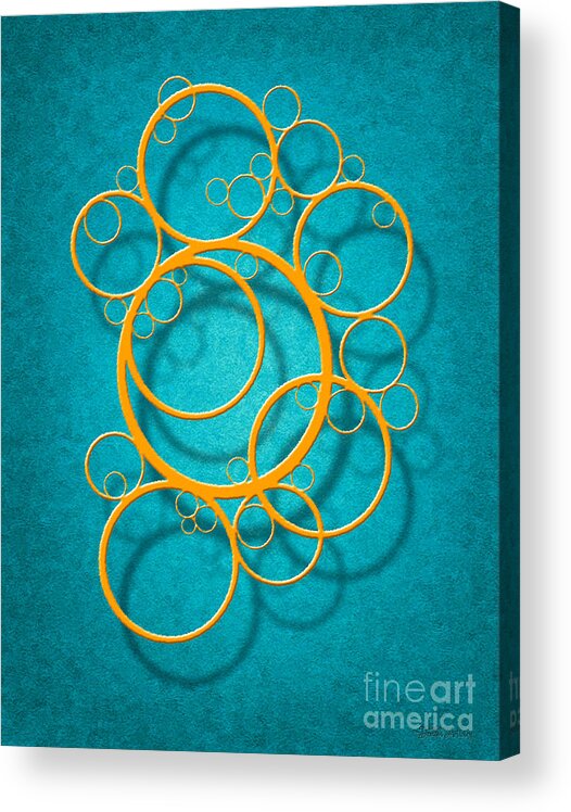 Abstract Acrylic Print featuring the digital art Family Circles by Cristophers Dream Artistry