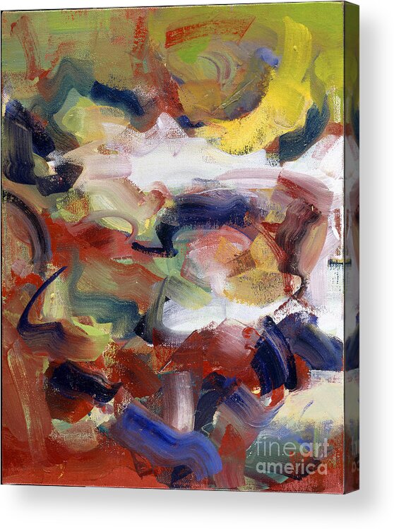 Abstraction Acrylic Print featuring the painting Fear of the Foreigner by Ritchard Rodriguez