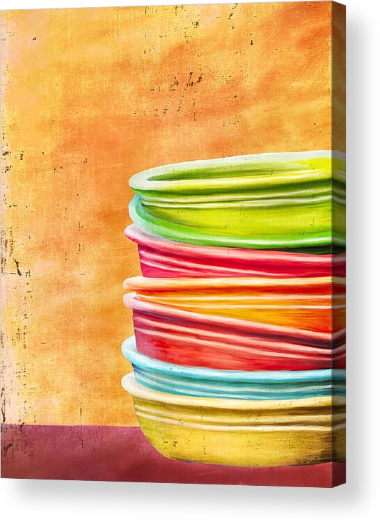 Fiesta Acrylic Print featuring the painting Fiesta 2 by Brenda Bryant