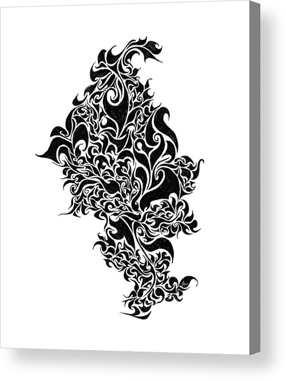 Doodle Acrylic Print featuring the painting Filigree redifined by Anushree Santhosh