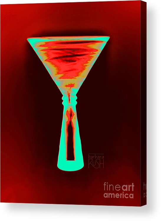 Martini Glass Art Acrylic Print featuring the photograph Fire and Ice Martini by Barbara Rush