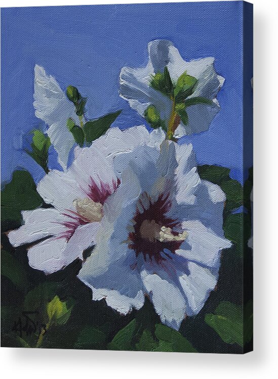 Flower Acrylic Print featuring the painting Flower_04 by Helal Uddin