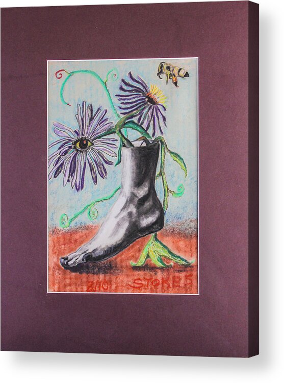 Foot Acrylic Print featuring the pastel Footloose by Robert Stokes
