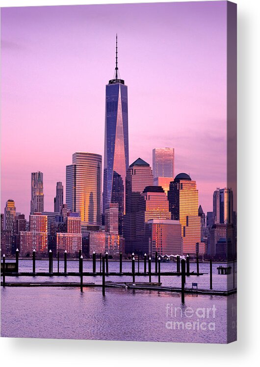 8 Spruce Street Acrylic Print featuring the photograph Freedom Tower NYC by Jerry Fornarotto