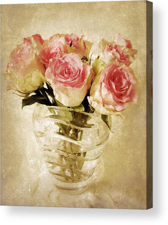 Roses Acrylic Print featuring the photograph Fresco Roses by Jessica Jenney