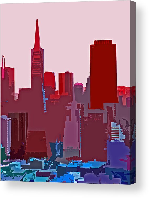 San Francisco Skyline Prints Acrylic Print featuring the photograph Frisco Skyline by Joseph Coulombe