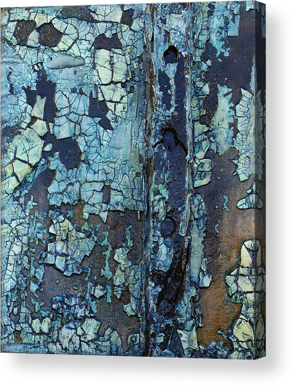 Frozen Water Acrylic Print featuring the mixed media Frozen by Christopher Schranck