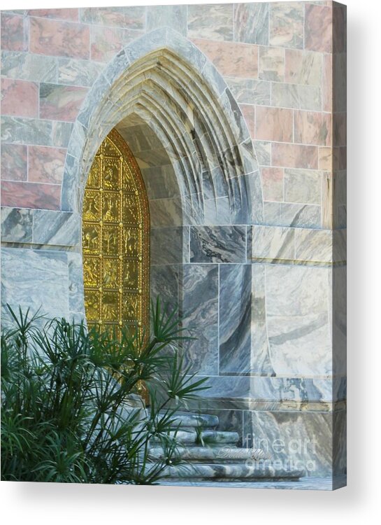 Door Acrylic Print featuring the photograph Golden Door by Dodie Ulery
