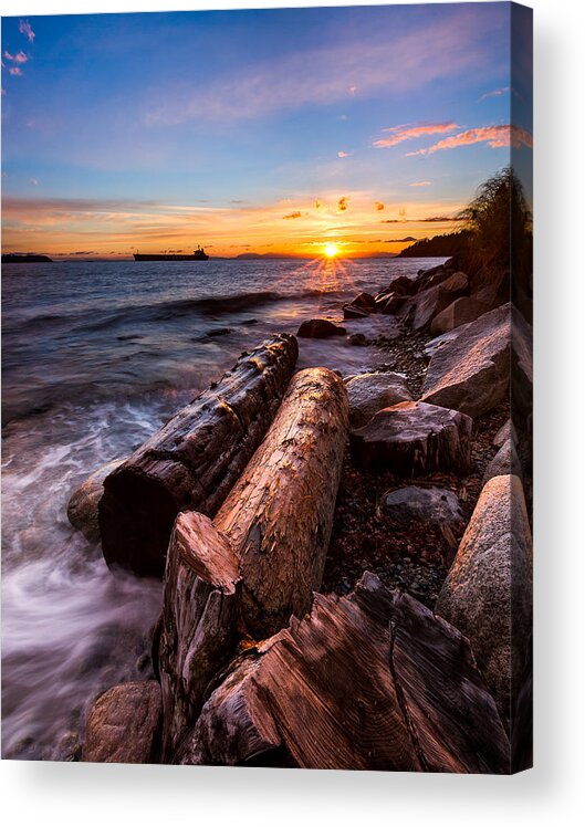Sunset Acrylic Print featuring the photograph Golden Sunset by Alexis Birkill