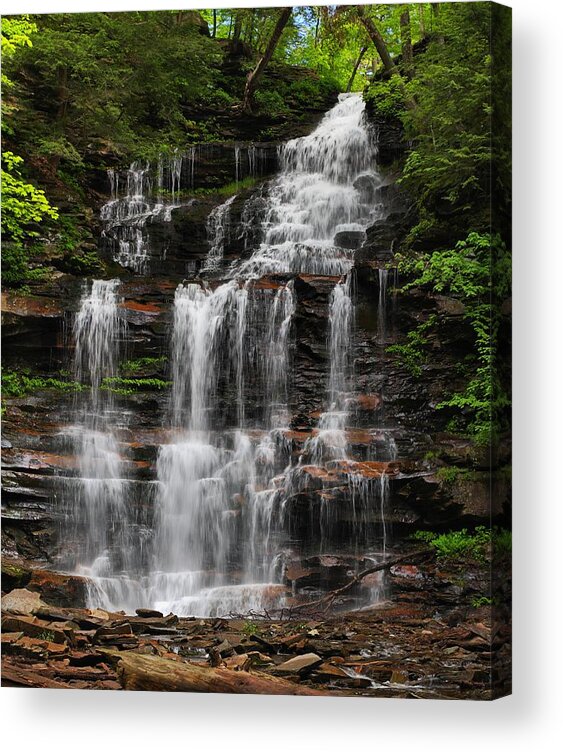 Gonoga Acrylic Print featuring the photograph Gonoga Falls by Mike Farslow