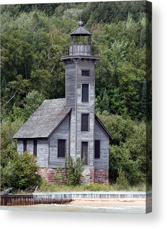Grand Acrylic Print featuring the photograph Grand Island East Channel Lighthouse by George Jones