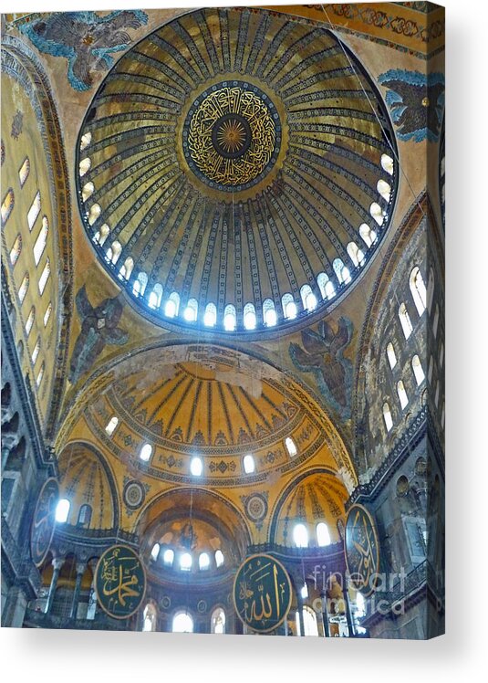 Mosque Acrylic Print featuring the photograph Hagia Sophia 1 - Istanbul by Cheryl Del Toro