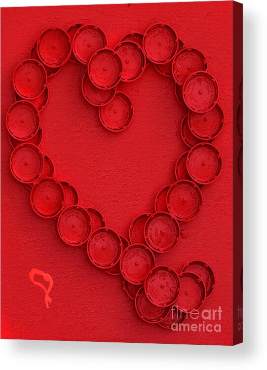 Heart Acrylic Print featuring the painting Heart Smart by Alys Caviness-Gober