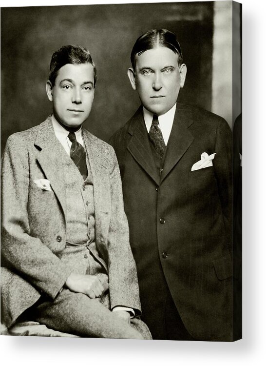 Entertainment Acrylic Print featuring the photograph Henry L. Mencken And George Jean Nathan by Ben Pinchot