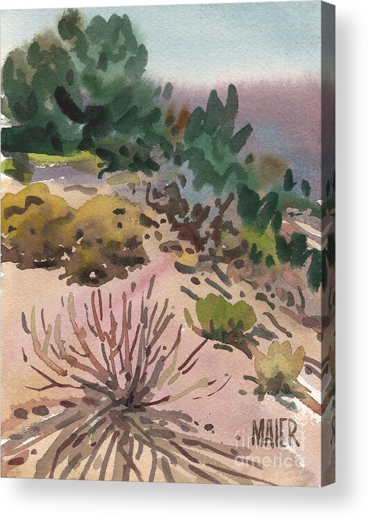 Utah Acrylic Print featuring the painting High Desert Flora by Donald Maier