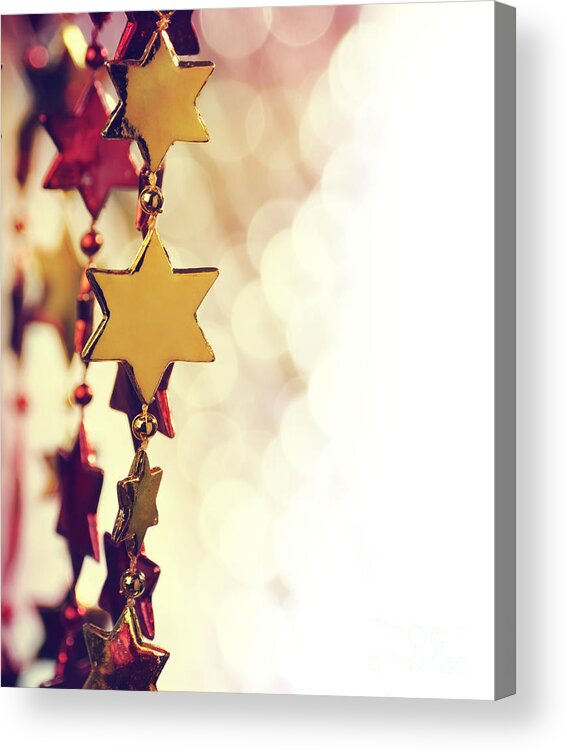 Star Acrylic Print featuring the photograph Holiday Background by Jelena Jovanovic