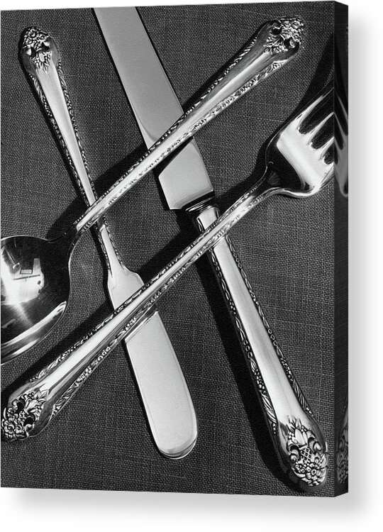 Utensils Acrylic Print featuring the photograph Holmes And Edwards Collection Silverware by Peter Nyholm