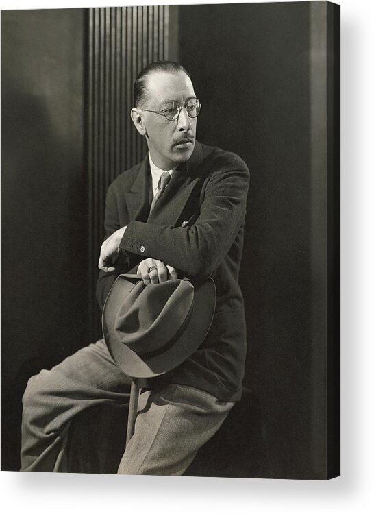 Music Acrylic Print featuring the photograph Igor Stravinsky With A Hat by George Hoyningen-Huene