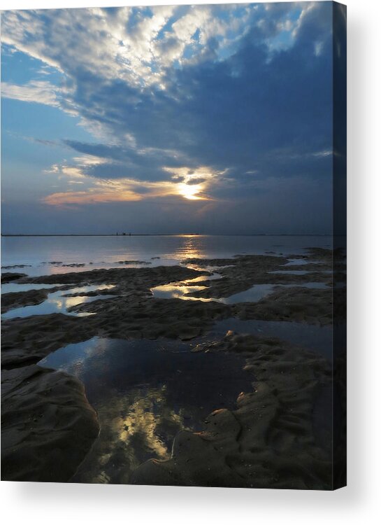 pawleys Island Acrylic Print featuring the photograph Inlet Shore Sunrise by Deborah Smith