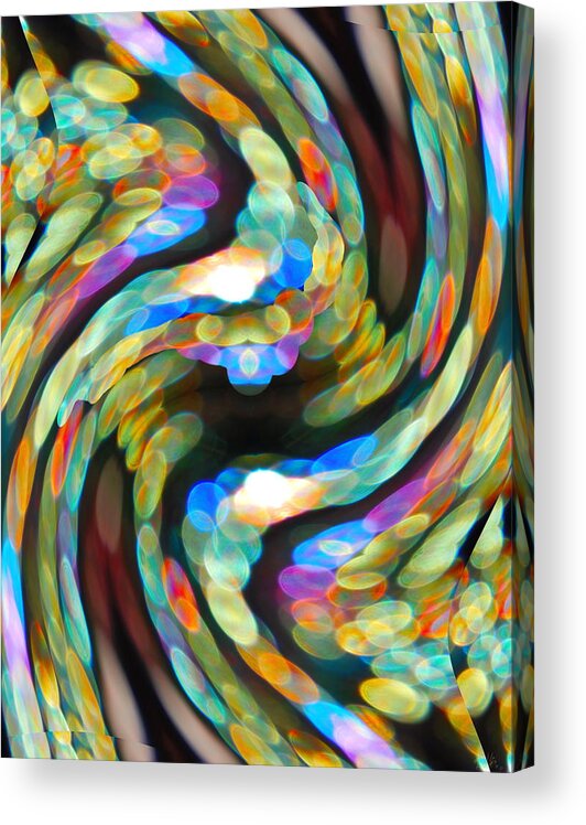 Bright And Colorful Photograph Of A Household Object  Acrylic Print featuring the digital art Irradescent by Priscilla Batzell Expressionist Art Studio Gallery