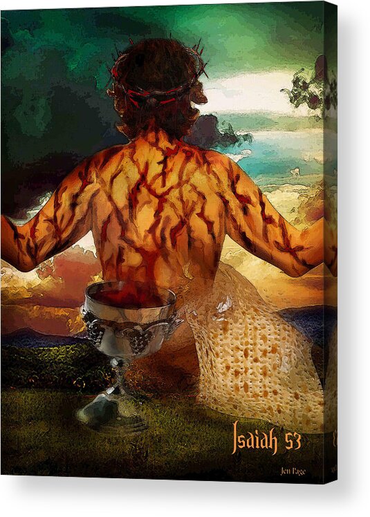 Isaiah 53 Acrylic Print featuring the digital art Isaiah 53 by Jennifer Page