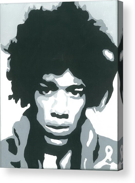 Jimmi Hendrix Acrylic Print featuring the painting Jimmi Hendrix by Jose Acosta