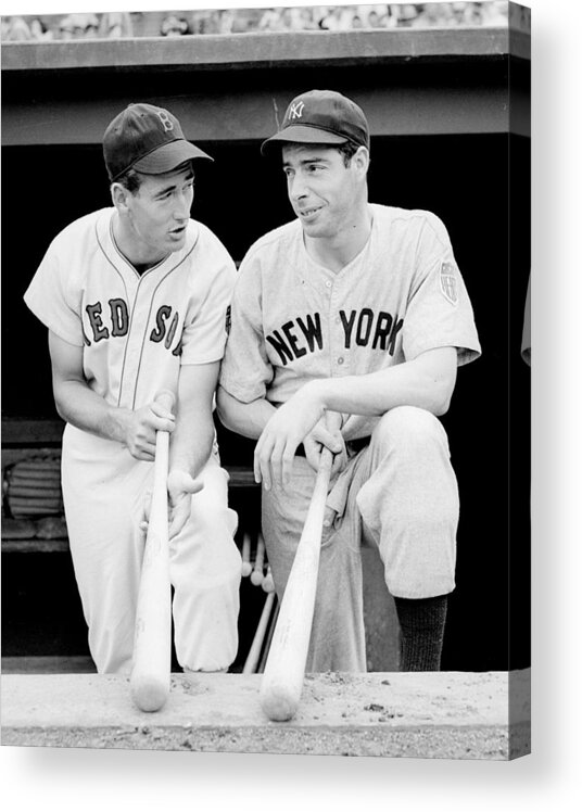 Joe Acrylic Print featuring the photograph Joe DiMaggio and Ted Williams by Gianfranco Weiss