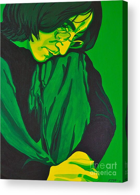 John Acrylic Print featuring the painting John Lennon by Rebecca Mott