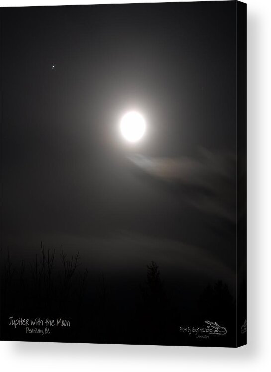 Jupiter With The Moon Acrylic Print featuring the photograph Jupiter with the Moon by Guy Hoffman