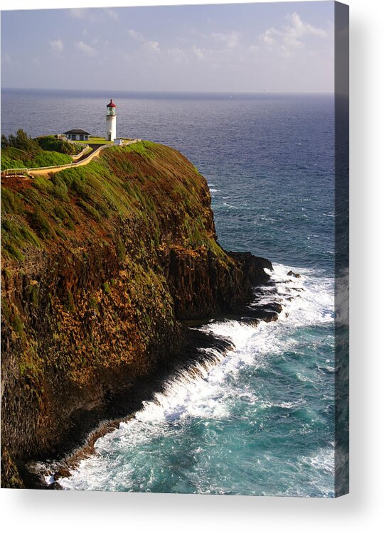 Kauai Acrylic Print featuring the photograph Kilauea Lighthouse Kauai by Robert Lozen