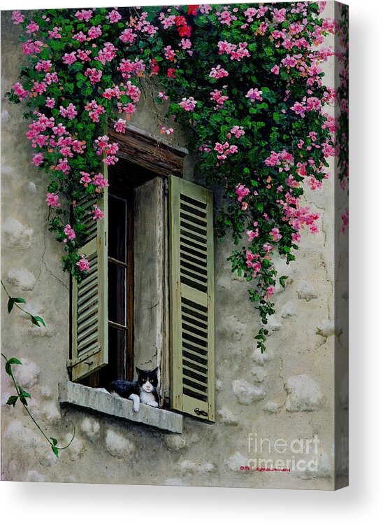 French Window Acrylic Print featuring the painting La Chad by Michael Swanson