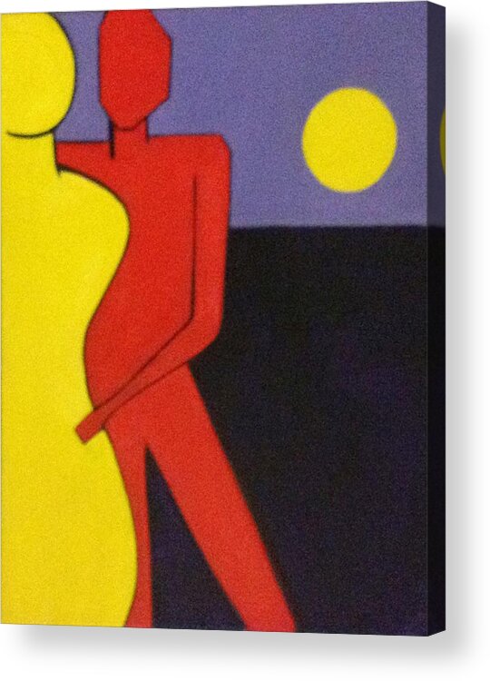Original Acrylic Print featuring the painting Let's Dance by Patricia Cleasby
