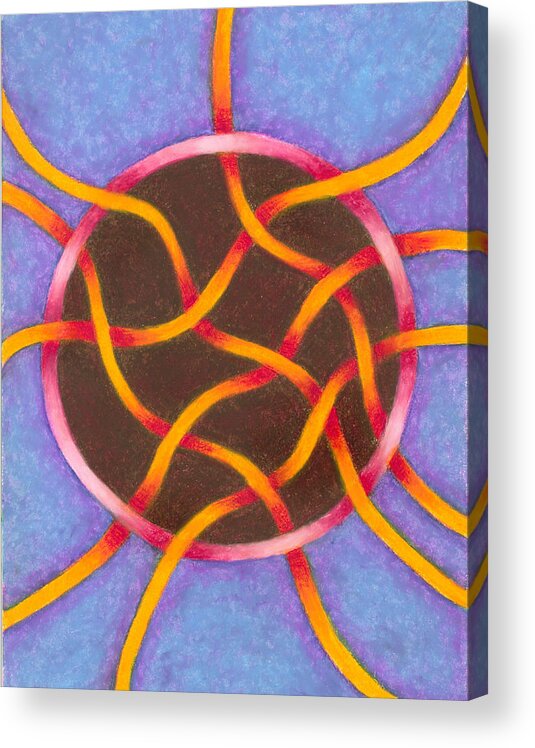 Mandala Acrylic Print featuring the painting Life Goes On Mandala by Carrie MaKenna